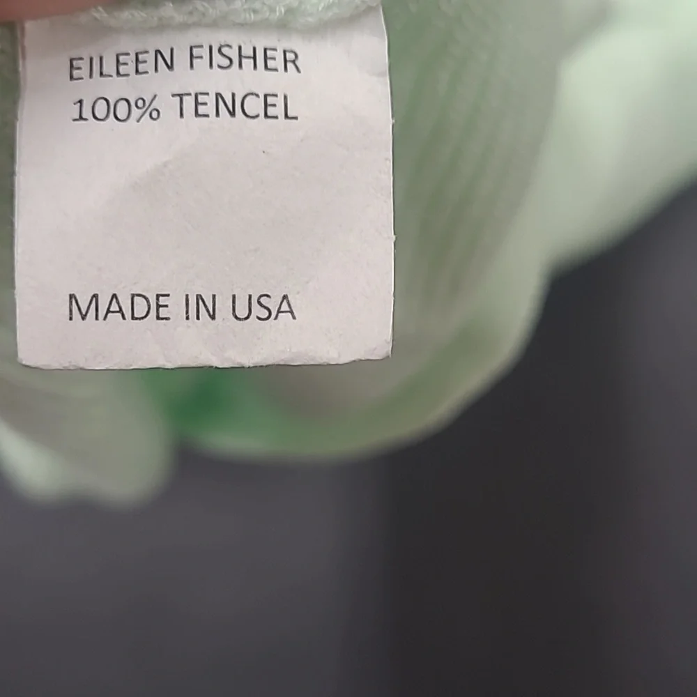 Eileen Fisher Seafoam Green Lightweight Ribbed Sweater S